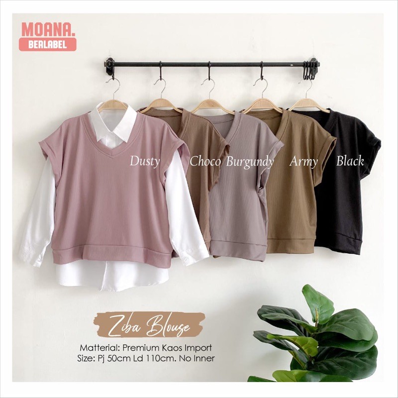 [MOANA] ZIBA SET ATASAN CROP TOP by moana