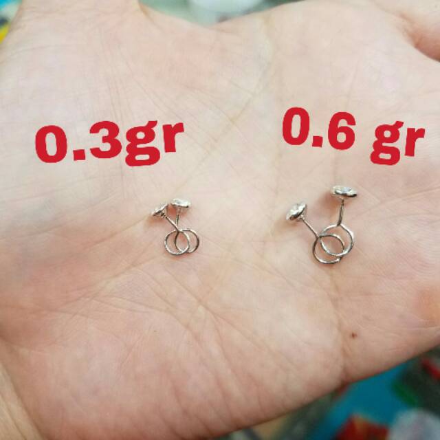 Anting toge mata burung bayi silver 925 | anting toge perak asli