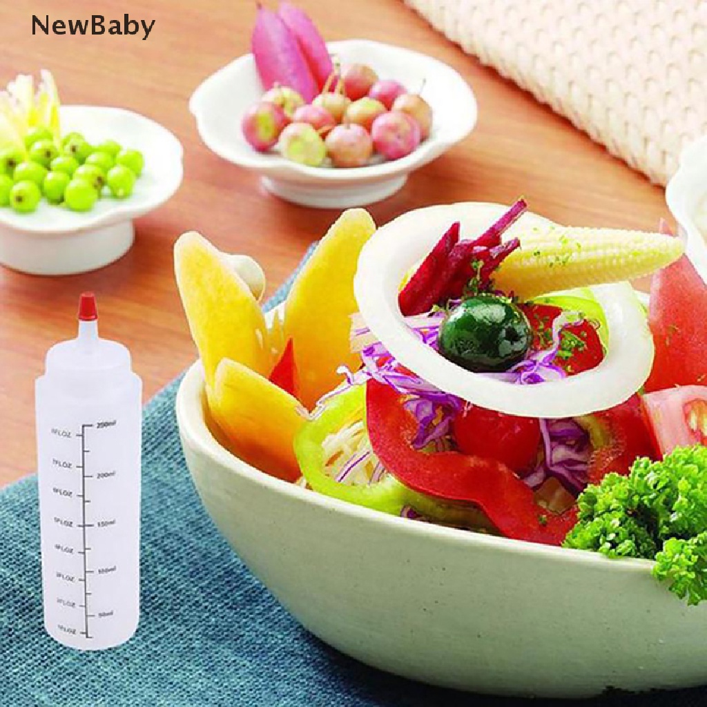 Botol Squeezabl Anti Bocor Dengan Skala Bayi Untuk Salad