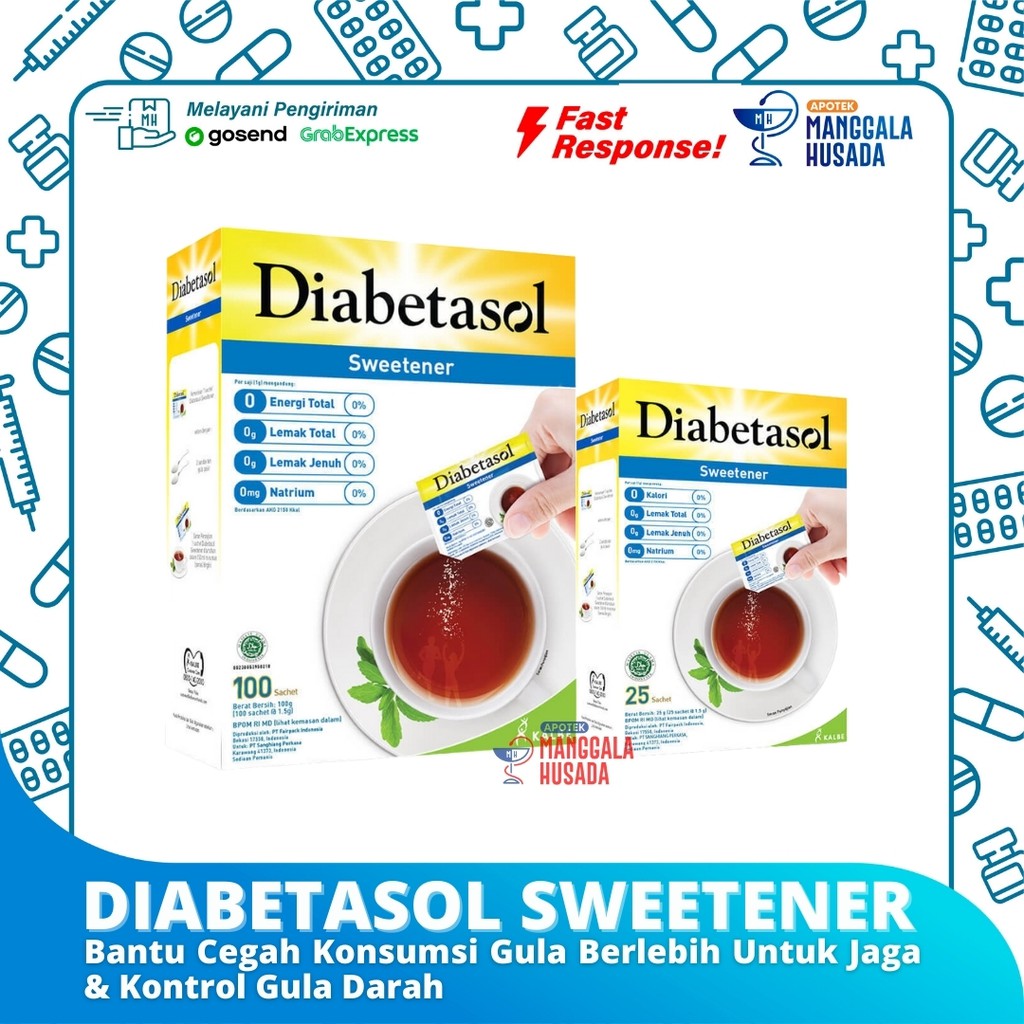 

DIABETASOL SWEETENER GULA RENDAH KALORI KEMASAN PER BOX