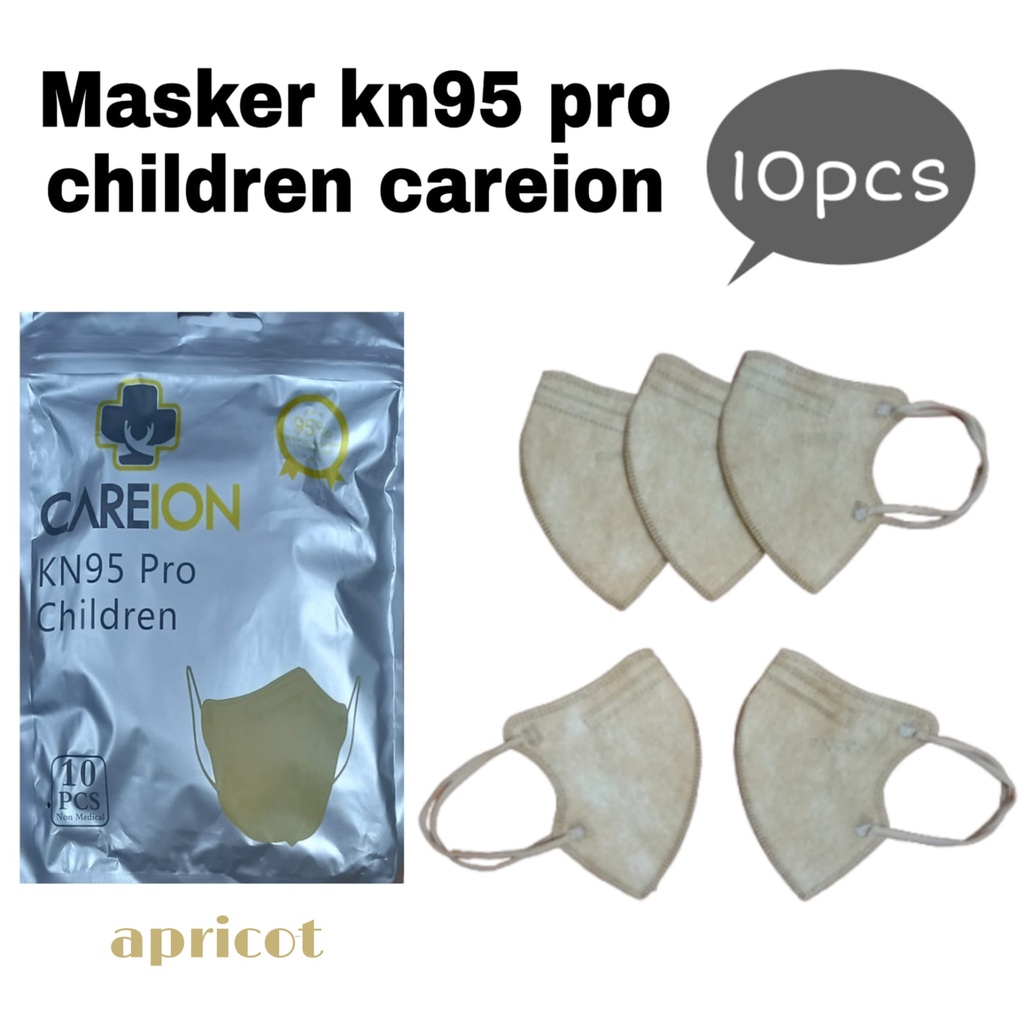 CAREION MASKER KN95 PRO CHILDREN DISPOSABLE MASK WARNA 5PLY ISI 10 KIDs