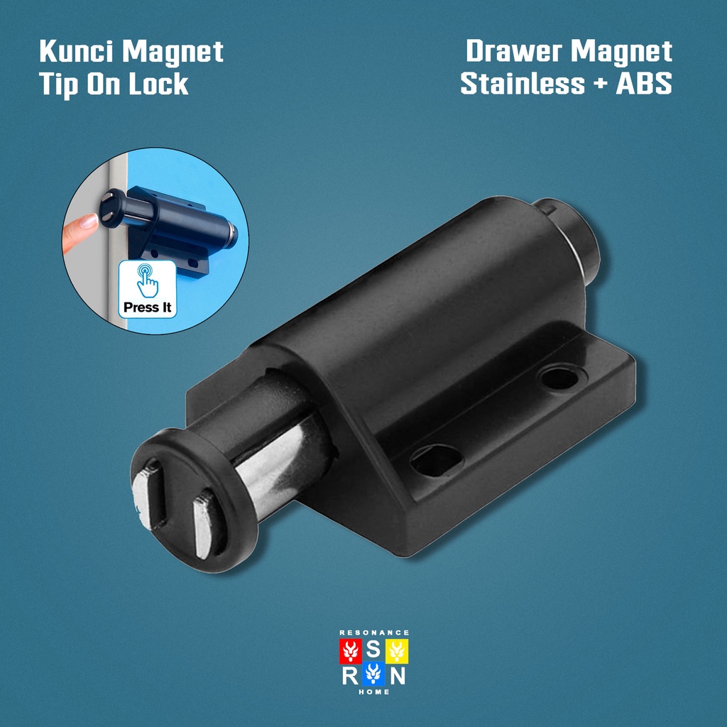 Push To Open Tip On Magnet Self-Rebounder Damper Catches Pintu Laci Lemari / Drawer Magnet Resonance Home