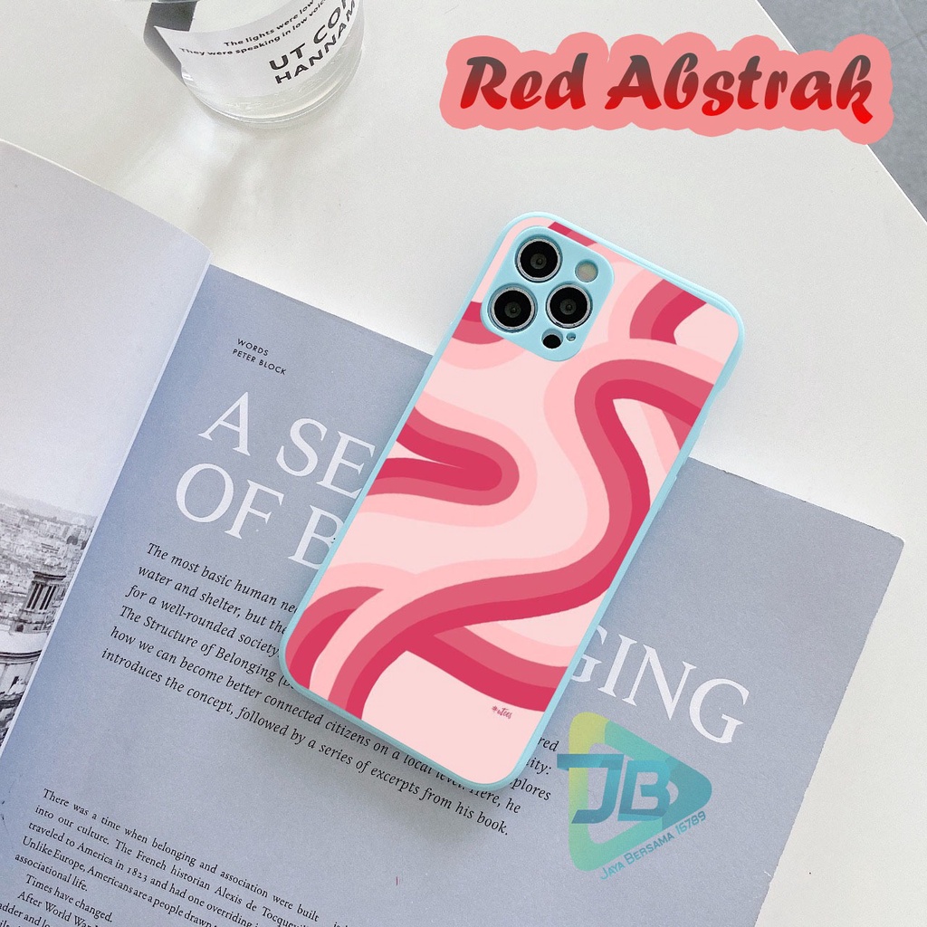 CASE CASING SOFTCASE SILIKON MACARON PELINDUNG KAMERA RED ABSTRAK OPPO VIVO SAMSUNG XIAOMI REALME IPHONE ALL TYPE JB5261