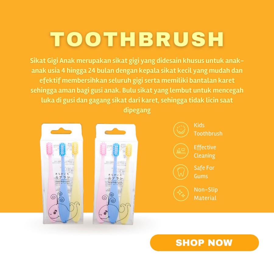 Sikat Gigi Anak Bayi /Kids Toothbrush Warna Warni