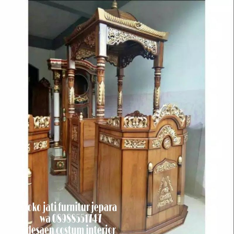 mimbar masjid ukir jepara