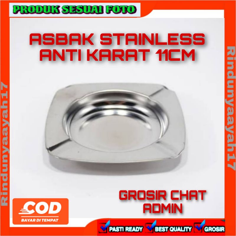 [RA] ASBAK 11 CM STAINLESS RA ANTI KARAT BULAT MURAH RA RAAN BESI