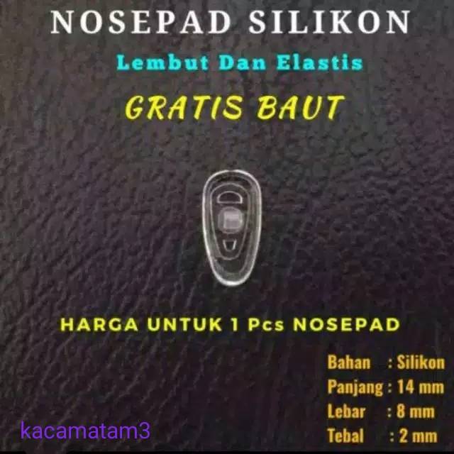 Bantalan hidung/ 1 psng Nosped kacamata SILIKON