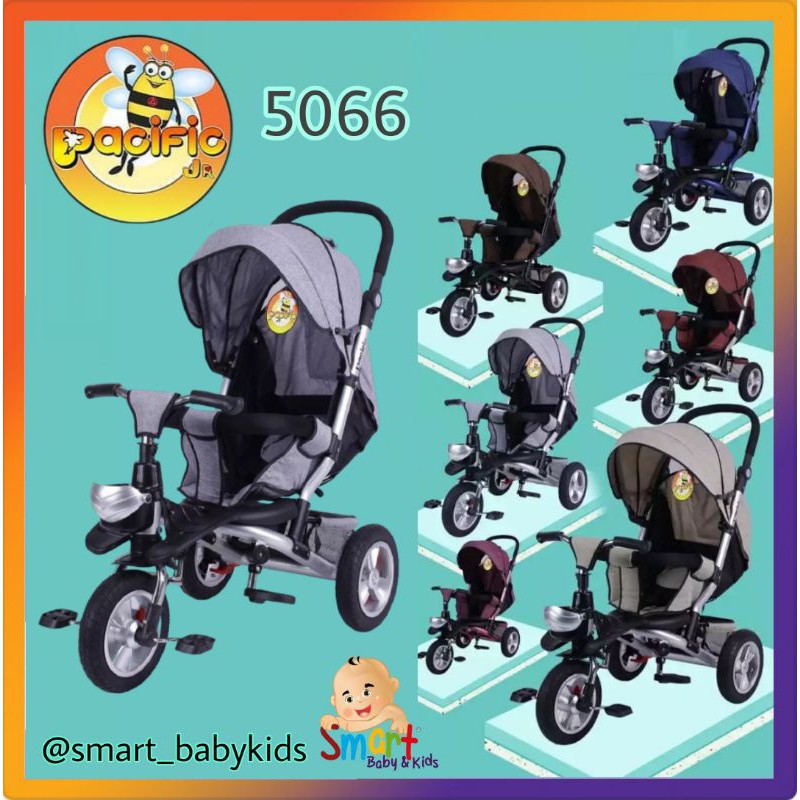 Sepeda Roda Tiga Anak Pacific 5066 Sepeda Stroller Bayi - Merah Muda
