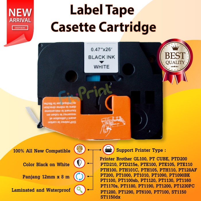 Brother Label Tape TZE-231 12MM Tze231 Printer GL100, PT CUBE, PTD200