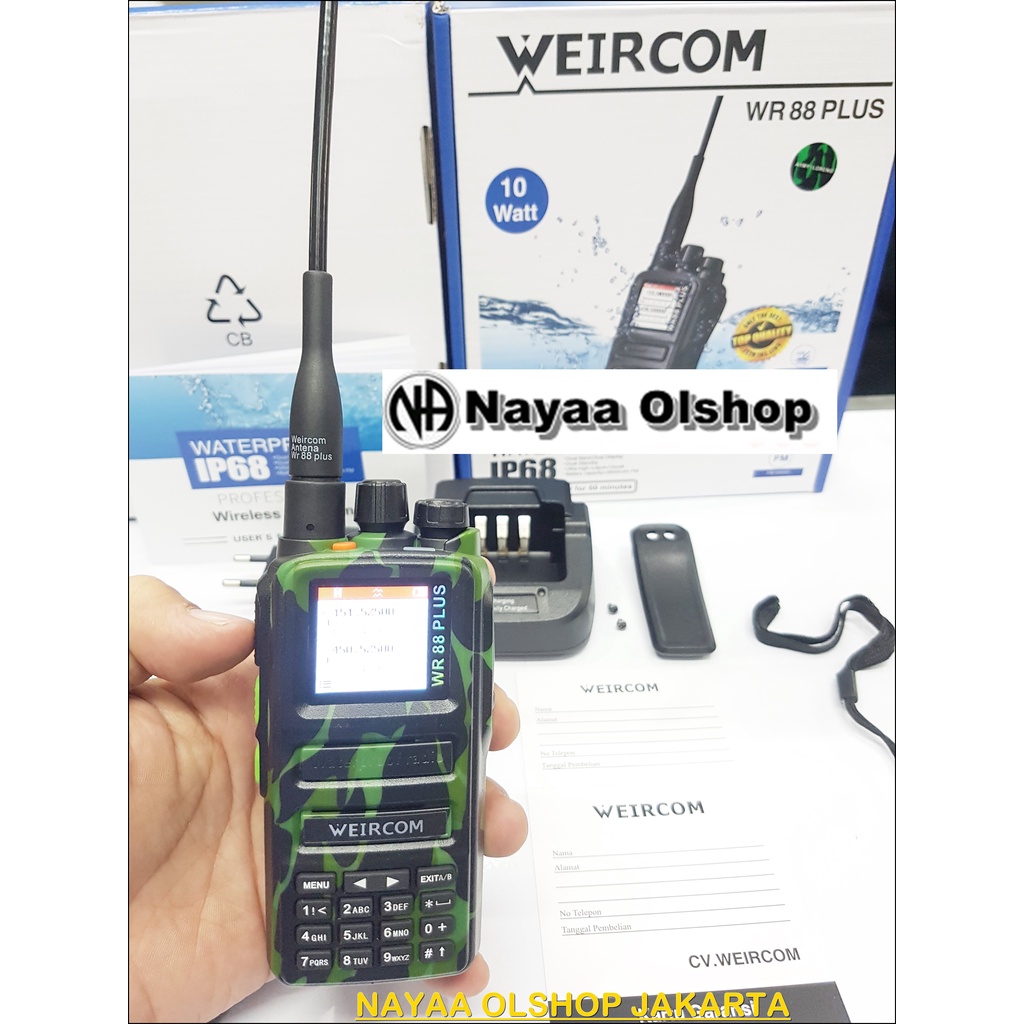 HT WEIRCOM WR88 PLUS WATERPROOF HT ANTI AIR WEIRCOM WR 88 PLUS DUALBAND - ARMY