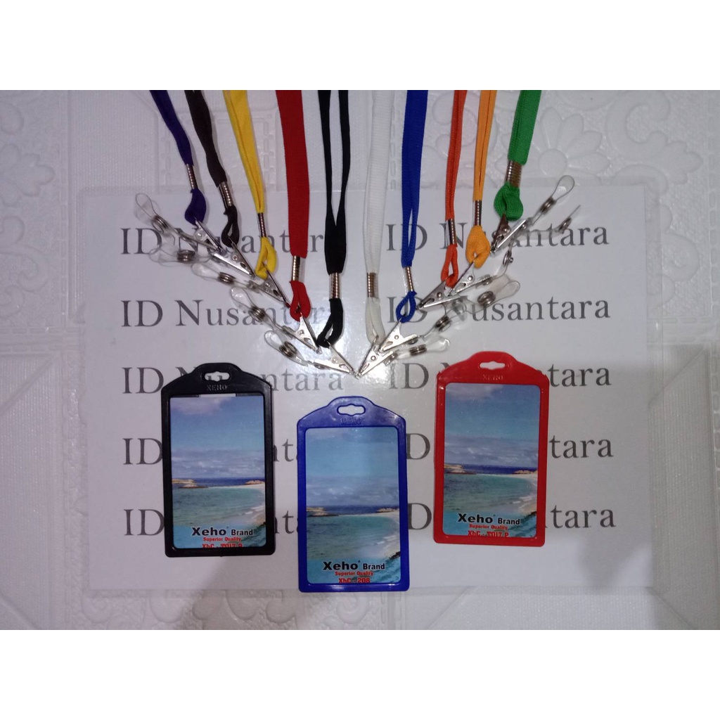 

Paket Tali Jepit Besi + Casing ID Card Plastik Xeho