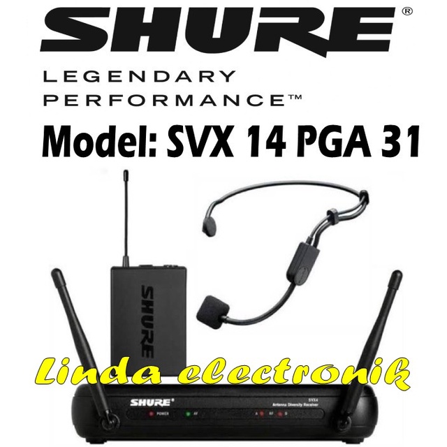 mic wireless shure svx 14 pga 31 shure svx14 pga31 single mic original