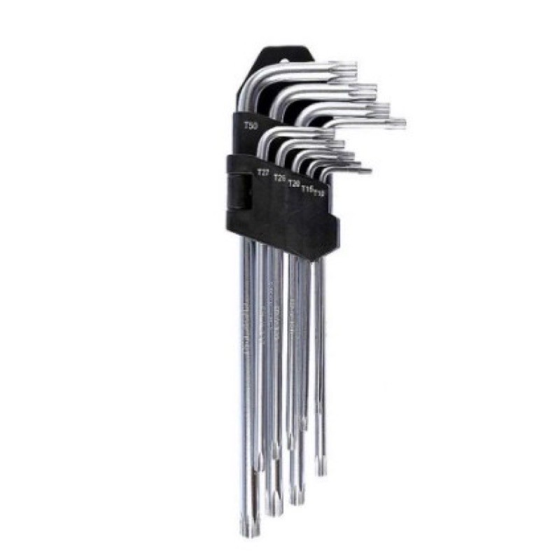 Kunci L Bintang Lubang Pendek Set 9 PCS Hex Key Wrench Long Star