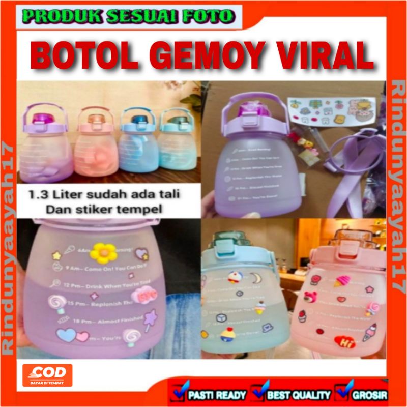 [RA] BOTOL GEMOY VIRAL TRITAN 1.3L 1,3L 1300ML 1300 ML 1.3 L 1,3 L KECIL GEMOI LUCU IMUT