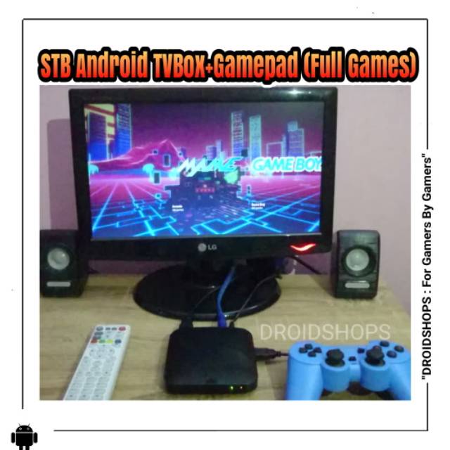 STB Android TV Box + Gamepad Full games siap main (ZTE, Huawei) Paket Gaming
