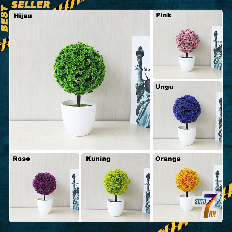 Satu7an PBP01 - 4 - POT TANAMAN BUNGA PLASTIK DEKORASI RUMAH TANAMAN HIAS TREND MURAH IMPORT COD-PBP03