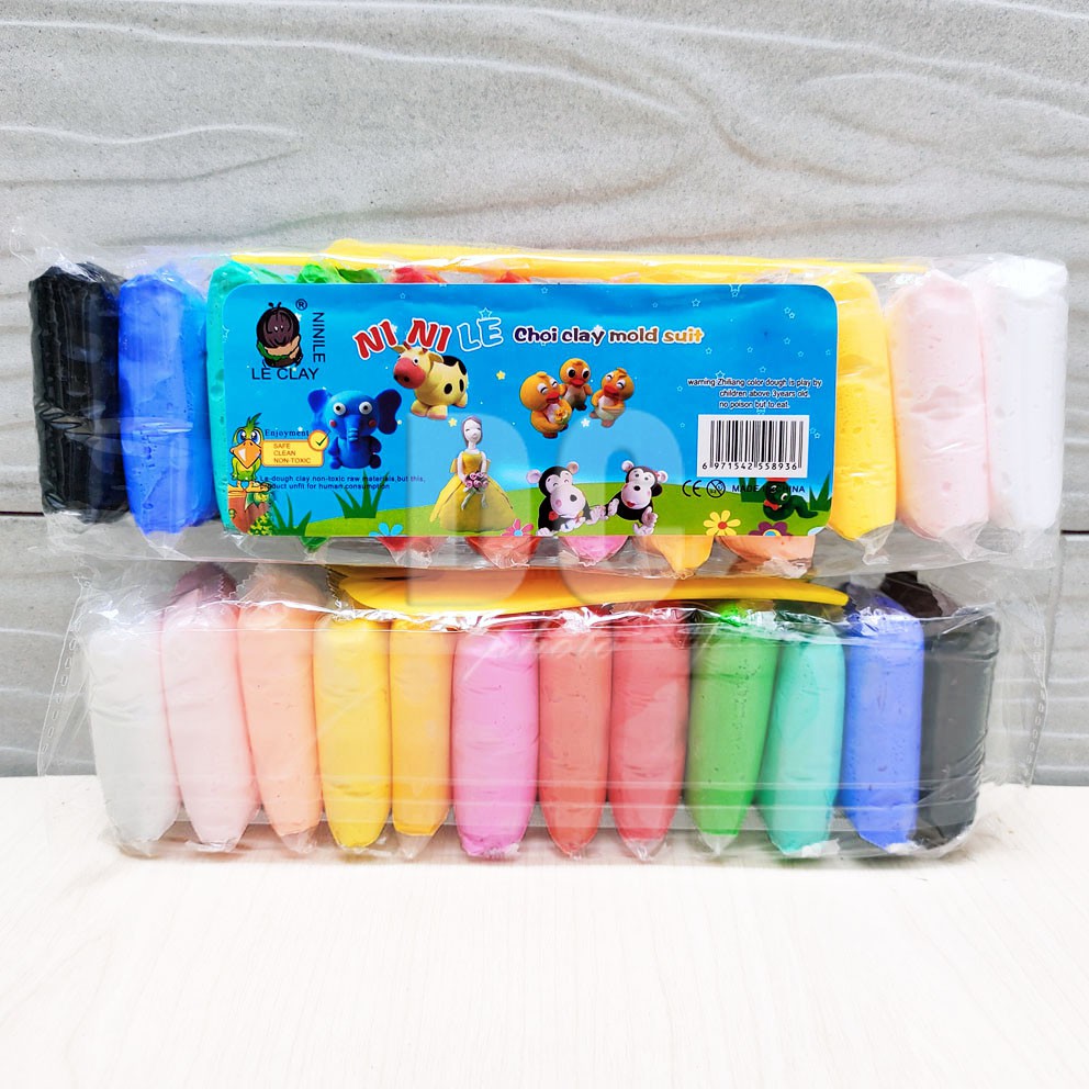 Mainan Anak Clay Mold Suit DIY Polymer Clay 12in1 Isi 12 pcs dan 4in1 isi 4pc