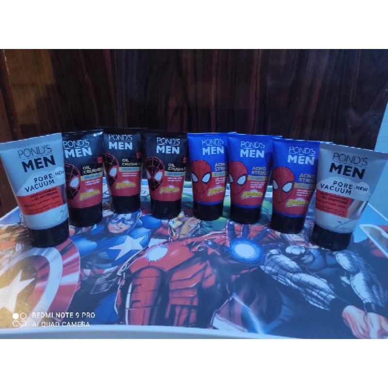 Ponds Men Pore Vaccum Foam Scrub 90g/Ponds Men Acno Striker 100g/Ponds Men Oil Crusher 100g