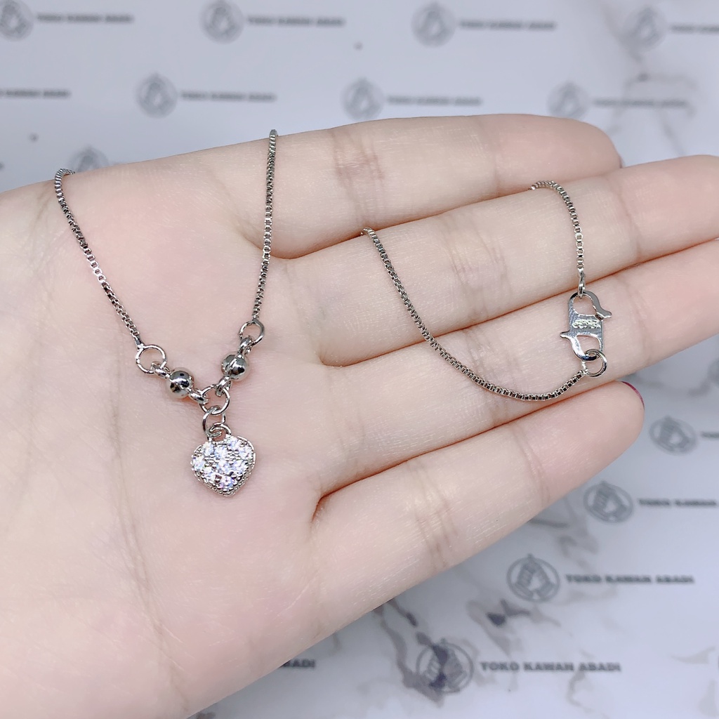 Xuping Silver Kalung Anak Perempuan Liontin Permata Kupu - Kupu *15