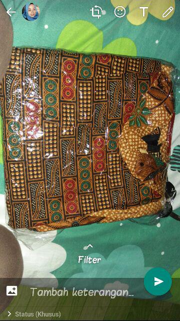 Gamis Serut Cendrawasih Kupu Kombi Batik Cantik Sogan Modis Syari Muslim Seragam Kantor Kerja