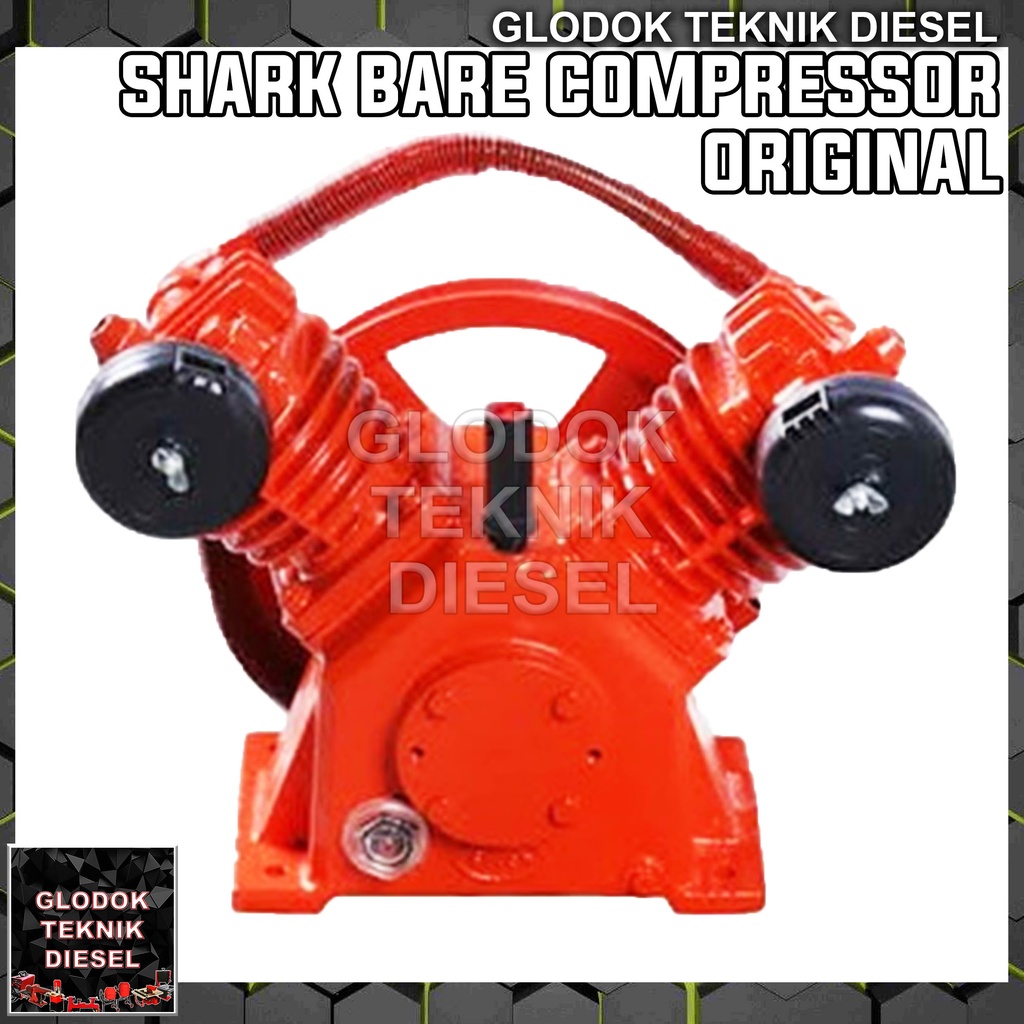 Shark Bare Air Compressor 3 HP Kepala Kompresor Head pump ORIGINAL SHARK