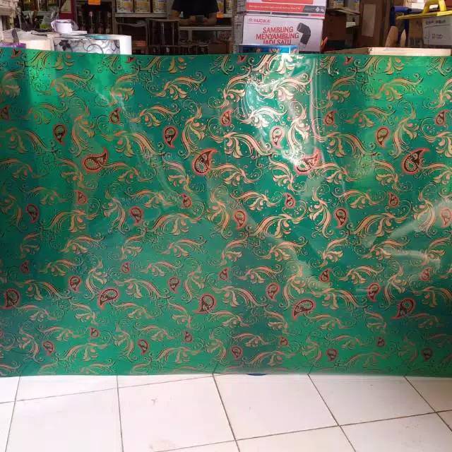 Fiber pagar Plastik Penutup pagar Hijau batik harga 1/2 meter