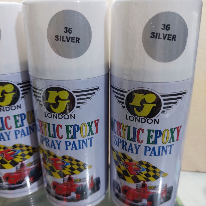 Pilok Pilox Cat Semprot RJ Silver 36 Perak 150cc Cat Semprot RJ 150cc