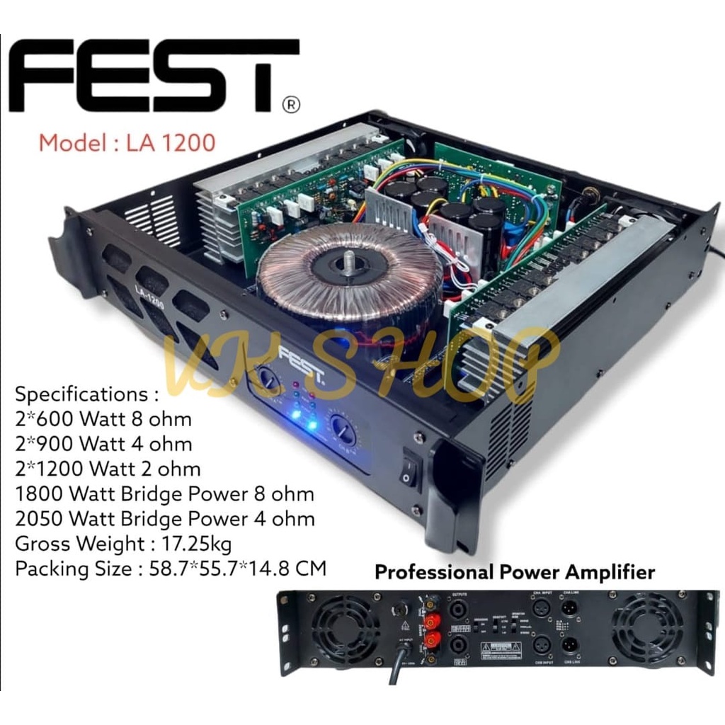 POWER AMPLIFIER FEST LA 1200 FEST LA1200 ORIGINAL