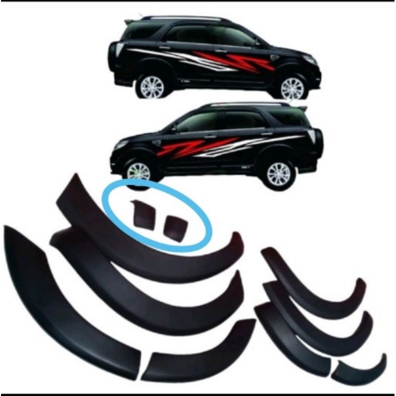 Over fender Rush Terios konde model ori bagian sambungan fender