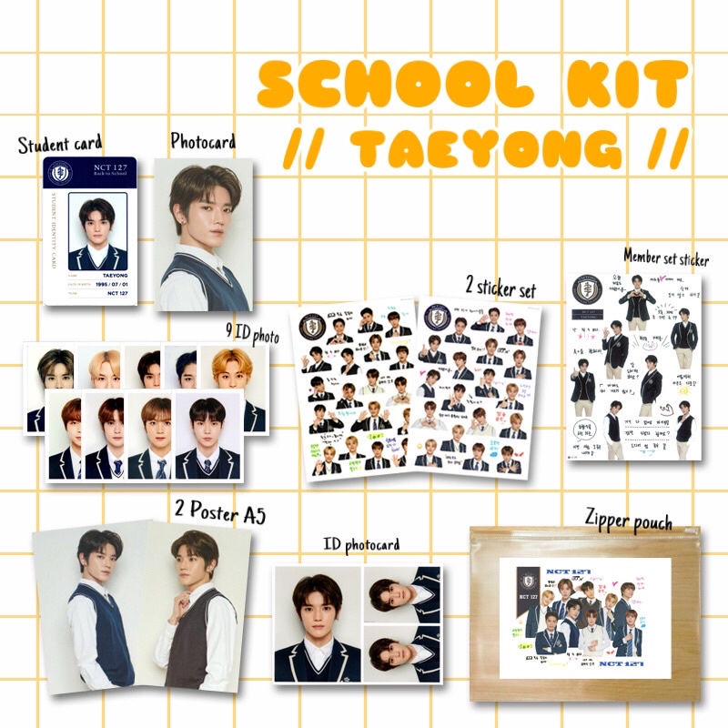 FANKIT back to school kit nct 127 jaehyun taeyong haechan 2019