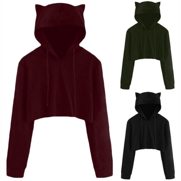 short hooded sweatshirt