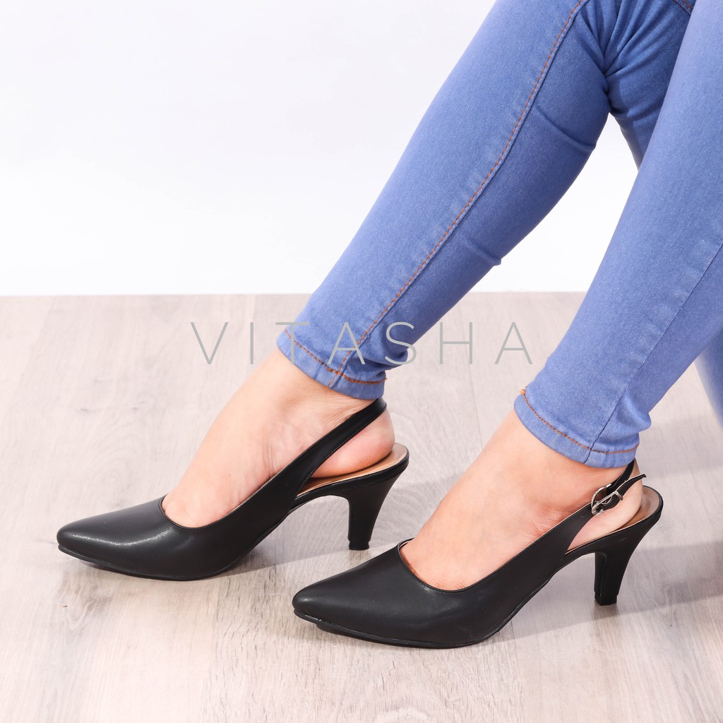 VITASHA SEPATU HIGH HELLS  KERJA WANITA 7 CM