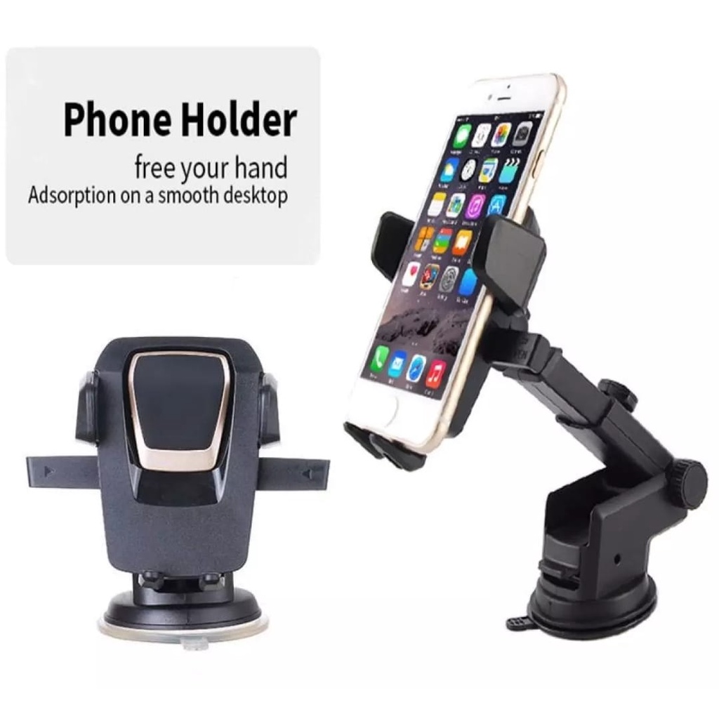 Car Holder Hp Mobil HD-08 360 Degree Rotation Universal Phone Holder HD08 For Handphone Dan Tablet-Car Holder Tempel Mobil Kaca-Holder Dashboard Dudukan Mobil Aksesoris Multifungsi-Holder Hp Di Mobil 360 Derajat All Smarthphone