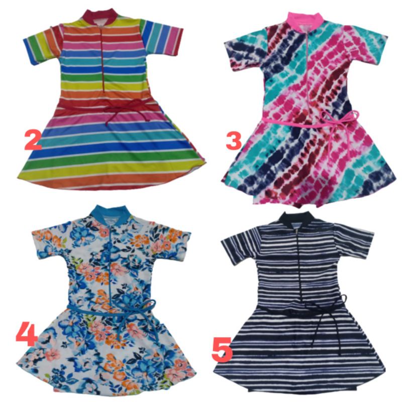 Baju Renang Anak Perempuan untuk usia 3-7 tahun.baju renang anak perempuan model tali pinggang.