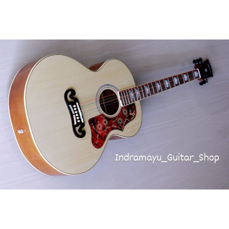 GITAR AKUSTIK GIBSON J200 CUSTOM PREMIUM Handmade Murah High Quality TERBARU COCOK UNTUK PEMULA