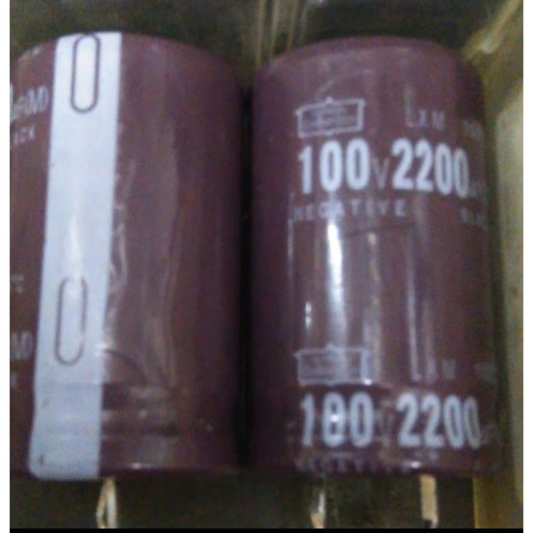 New elco 2200 100v 2200uf kmg diameter 25mm tinggu 40mm mcr asli