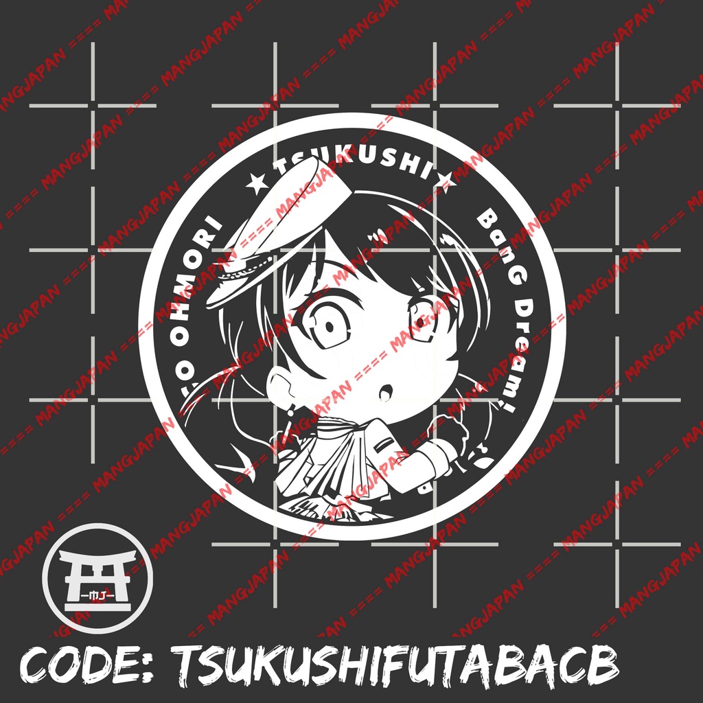 Kaos idstro japan game TSUKUSHI FUTABA CHIBI morfonica - BANG DREAM 100% cotton combed 30s