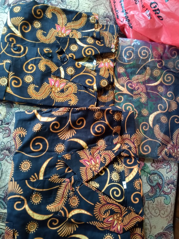 Kemeja Batik Pria Lengan Panjang Buat Acara Casual Seragam Dll M L Xl (bisa Cod)