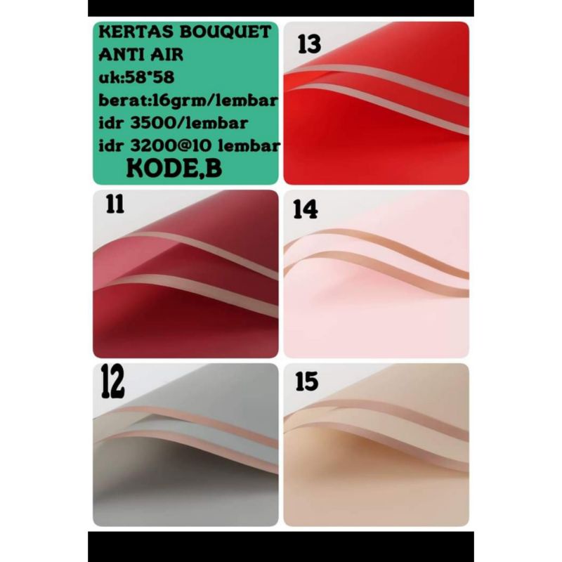 

Kertas buket kode B