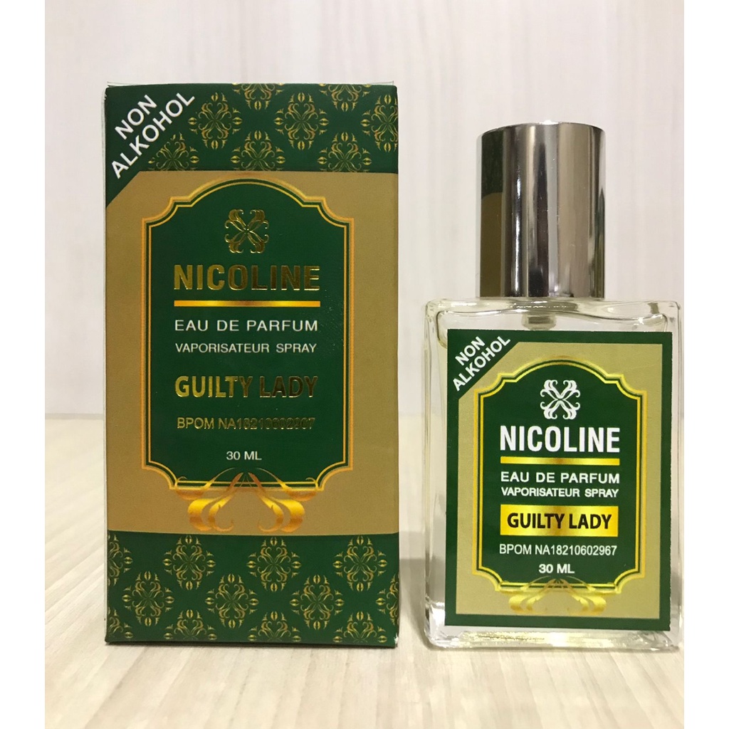 Nicoline Parfum Guilty Lady 30ml Eau De Perfume Wanita Vaporisateur Spray Alcohol / Non-Alkohol