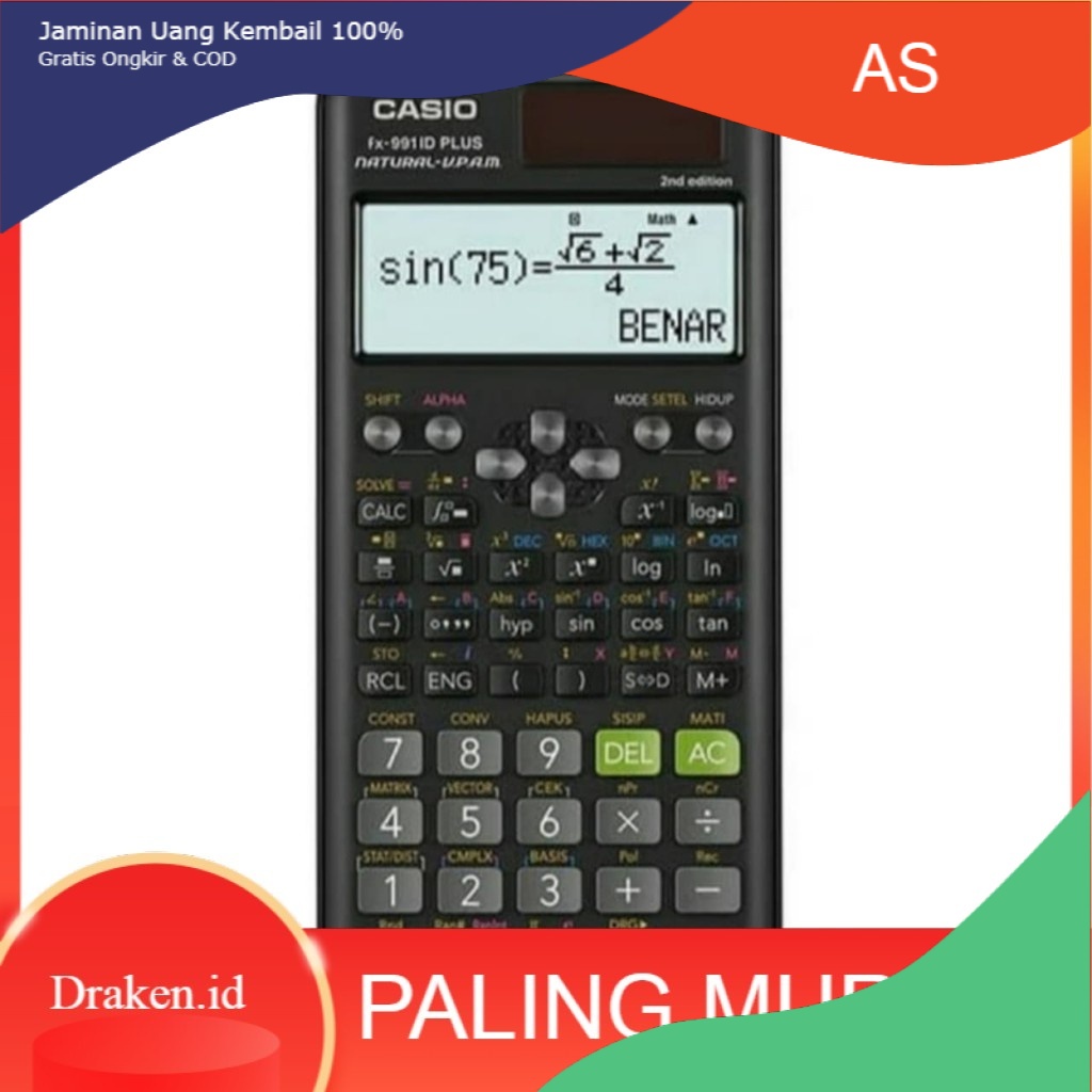 

Murah [COD} Kalkulator Scientific Casio FX 991 ID Plus Original