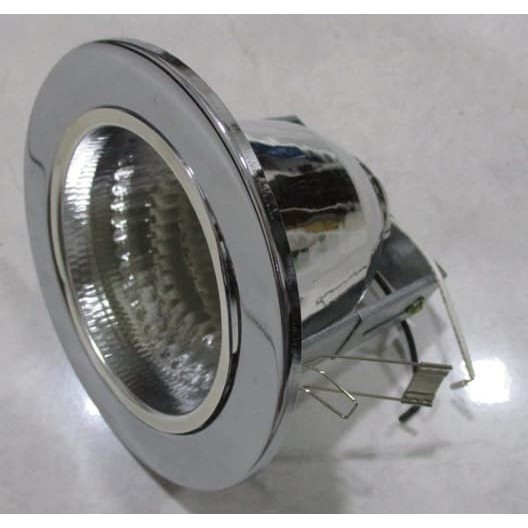 KAP LAMPU DOWNLIGHT 3.5 INCH FITTING LAMPU DOWNLIGHT E27 SILVER KAKI 2