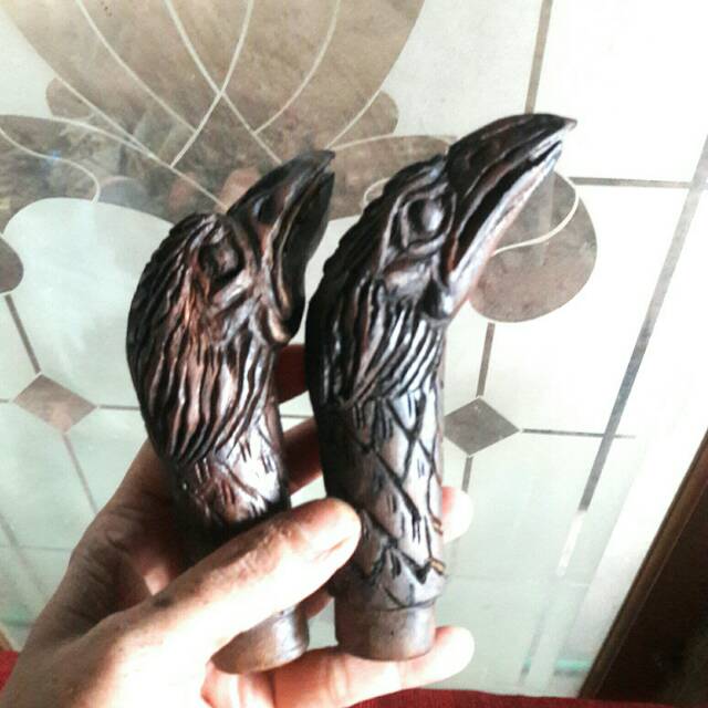 Gagang Golok Atau Deder Ukir Burung Dari Kayu Galih Asem Shopee Indonesia