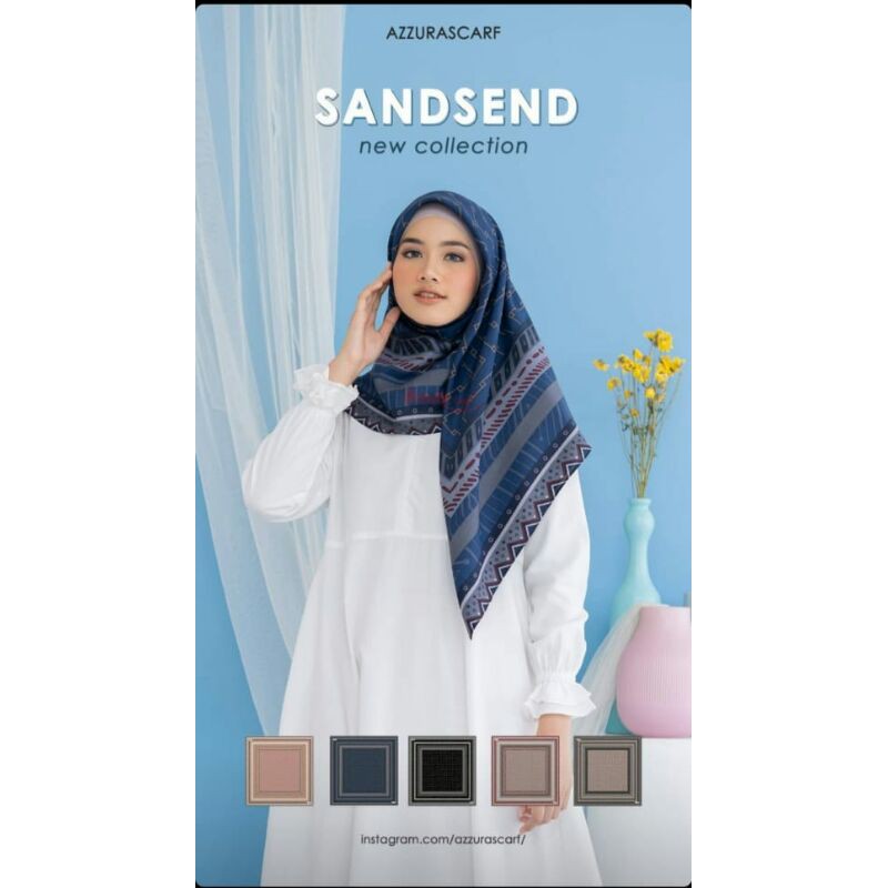 SEGIEMPAT AZZURA SANDSEND / COD AZZURA SCARF / HIJAB AZZURA MURAH
