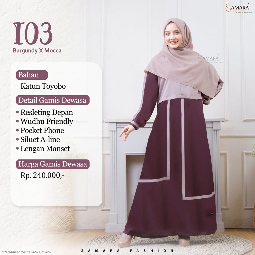 GAMIS IBU SARIMBIT I03 BURGUNDY MOCCA DRESS BAJU BUSANA MUSLIM WANITA DEWASA BUSUI FRIENDLY BAHAN KA