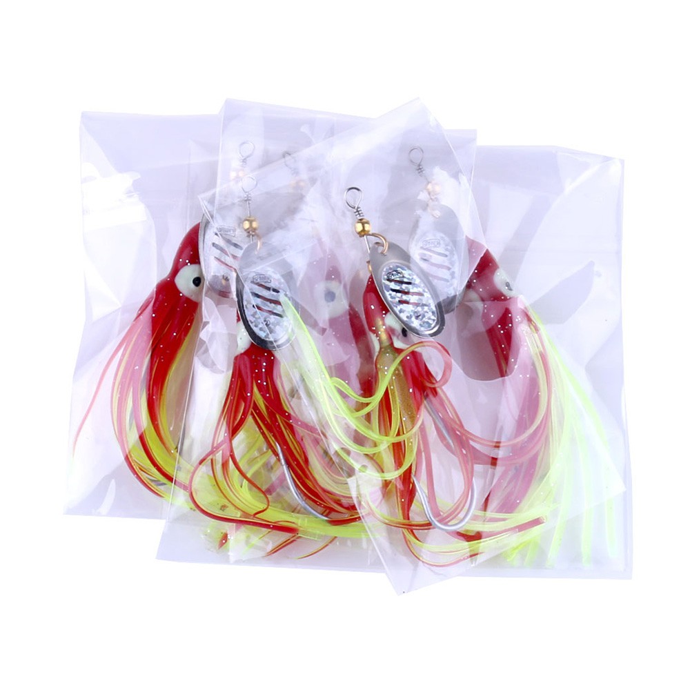 HENGJIA Umpan soft spinner spoon pancing swimbait sequin jigs fishing lure ikan bass outdoor tackle