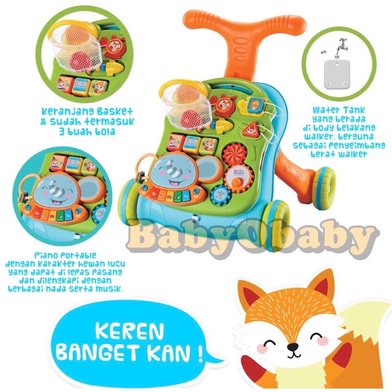 BEBESMART PUSH WALKER Bisa dibentuk Meja/FUN MAGICAL WALKER BEBESMART/BEBE SMART/DORONGAN BELAJAR JALAN BAYI/Mainan Bayi Belajar Jalan Bebe smart Push Walker Play along walker/Mainan bayi dorongan