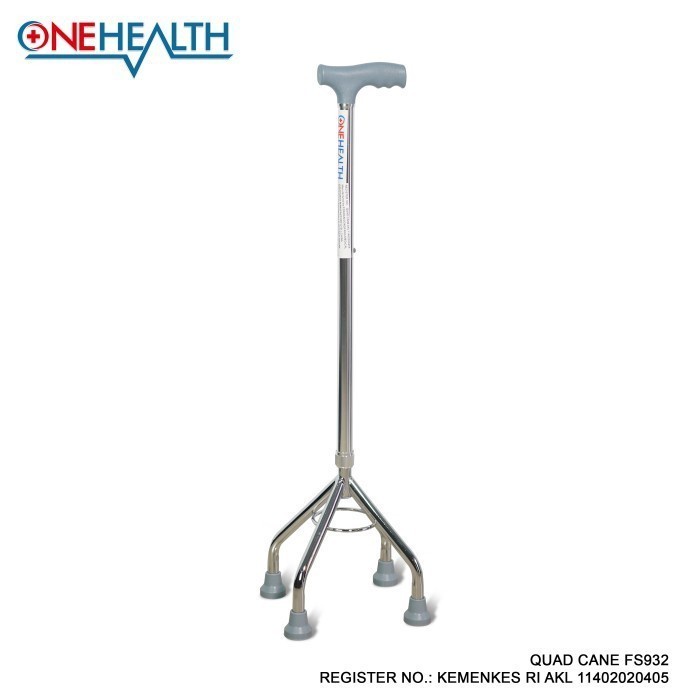 Onehealth Quad Cane FS932 - Tongkat Kaki 4 Alat Bantu Jalan Onehealth