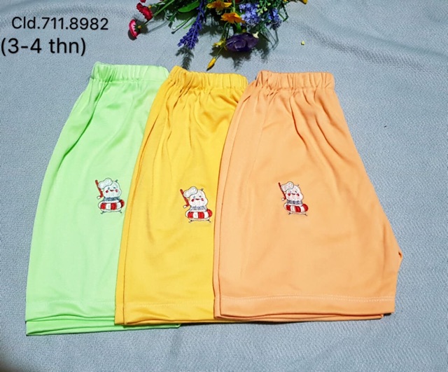 3 PCS Celana pendek anak 2-5 thn / Celana pendek anak katun halus / Celana pendek anak unisex