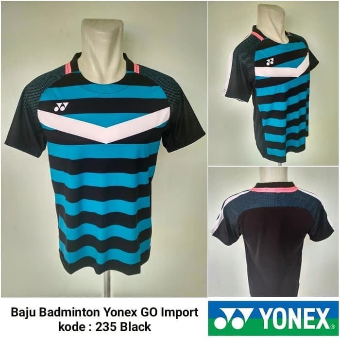 Kaos Badminton Grade ori yonex baju Badminton Kevin Marcus hitam